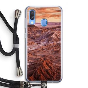 CaseCompany Mars: Samsung Galaxy A40 Transparant Hoesje met koord