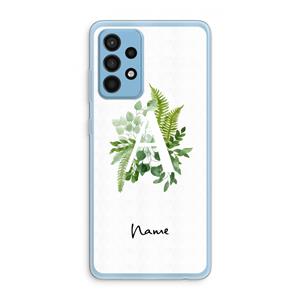 CaseCompany Green Brush: Samsung Galaxy A52 Transparant Hoesje