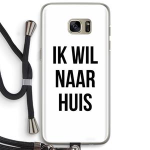 CaseCompany Ik wil naar huis: Samsung Galaxy S7 Edge Transparant Hoesje met koord