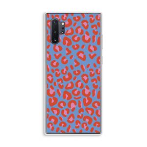 CaseCompany Leopard blue: Samsung Galaxy Note 10 Plus Transparant Hoesje