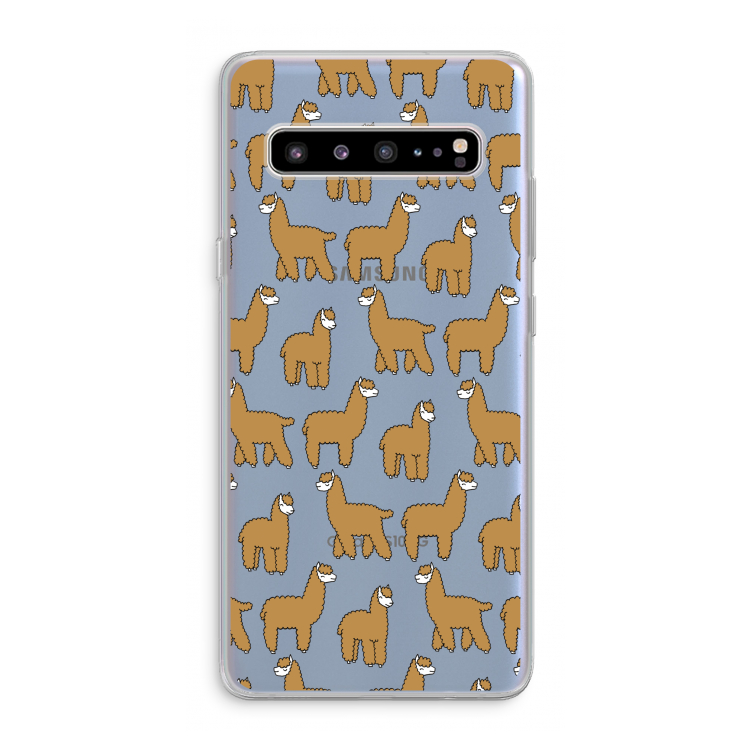 CaseCompany Alpacas: Samsung Galaxy S10 5G Transparant Hoesje