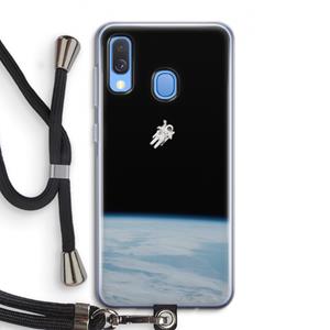 CaseCompany Alone in Space: Samsung Galaxy A40 Transparant Hoesje met koord