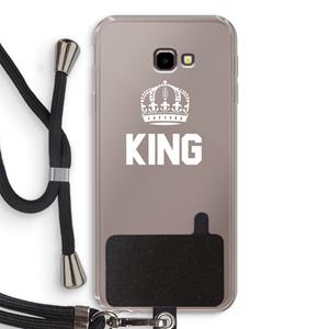 CaseCompany King zwart: Samsung Galaxy J4 Plus Transparant Hoesje met koord