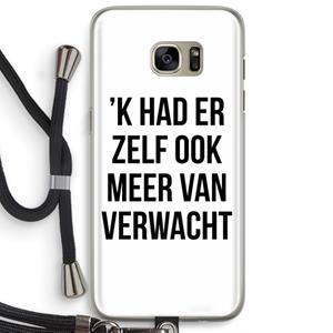 CaseCompany Meer verwacht: Samsung Galaxy S7 Edge Transparant Hoesje met koord