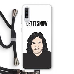 CaseCompany Let It Snow: Samsung Galaxy A70 Transparant Hoesje met koord