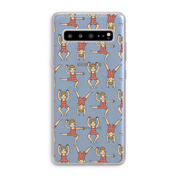 CaseCompany Gymboys: Samsung Galaxy S10 5G Transparant Hoesje