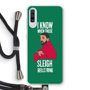 CaseCompany Sleigh Bells Ring: Samsung Galaxy A70 Transparant Hoesje met koord