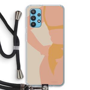 CaseCompany Bikini body: Samsung Galaxy A32 4G Transparant Hoesje met koord