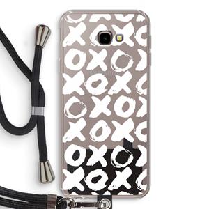 CaseCompany XOXO: Samsung Galaxy J4 Plus Transparant Hoesje met koord