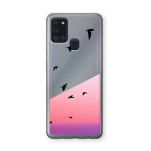 CaseCompany Fly away: Samsung Galaxy A21s Transparant Hoesje