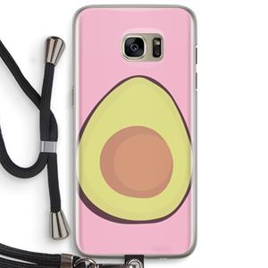 CaseCompany Avocado: Samsung Galaxy S7 Edge Transparant Hoesje met koord