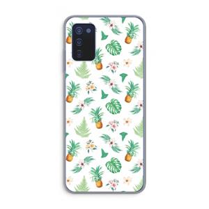 CaseCompany Ananas bladeren: Samsung Galaxy A03s Transparant Hoesje