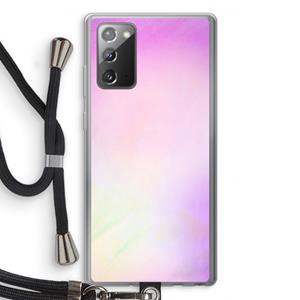 CaseCompany Flow mist pastel: Samsung Galaxy Note 20 / Note 20 5G Transparant Hoesje met koord