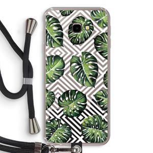 CaseCompany Geometrische jungle: Samsung Galaxy J4 Plus Transparant Hoesje met koord