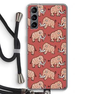 CaseCompany Mammoet: Samsung Galaxy S21 Transparant Hoesje met koord