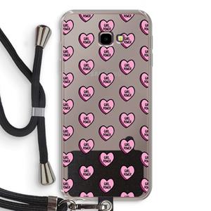 CaseCompany GIRL POWER: Samsung Galaxy J4 Plus Transparant Hoesje met koord