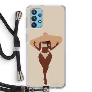 CaseCompany Let's get salty: Samsung Galaxy A32 4G Transparant Hoesje met koord