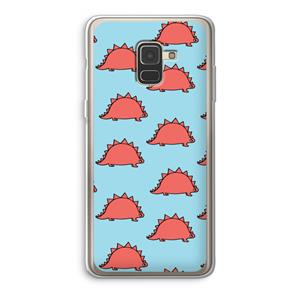 CaseCompany Dinosawrr: Samsung Galaxy A8 (2018) Transparant Hoesje