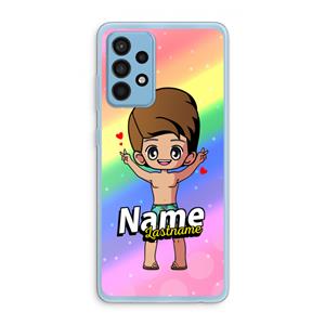 CaseCompany Chibi Maker man: Samsung Galaxy A52 Transparant Hoesje