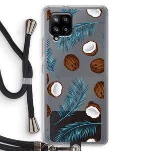 CaseCompany Kokosnoot roze: Samsung Galaxy A42 5G Transparant Hoesje met koord