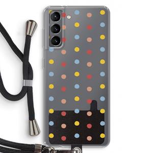 CaseCompany Bollen: Samsung Galaxy S21 Transparant Hoesje met koord