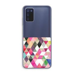 CaseCompany Gekleurde driehoekjes: Samsung Galaxy A03s Transparant Hoesje