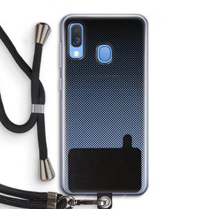 CaseCompany Musketon Halftone: Samsung Galaxy A40 Transparant Hoesje met koord