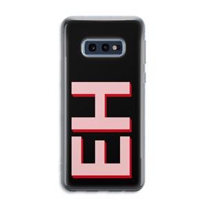 CaseCompany Monogram: Samsung Galaxy S10e Transparant Hoesje