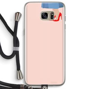 CaseCompany High heels: Samsung Galaxy S7 Edge Transparant Hoesje met koord
