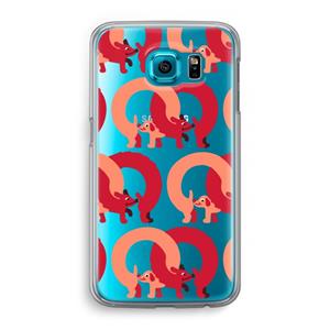 CaseCompany Dogs: Samsung Galaxy S6 Transparant Hoesje