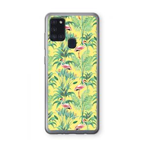 CaseCompany Flamingo party: Samsung Galaxy A21s Transparant Hoesje
