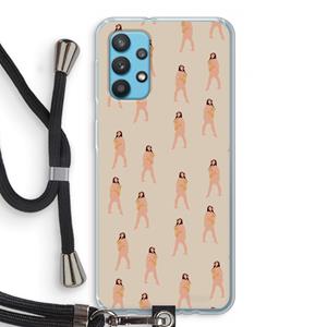 CaseCompany You're so golden: Samsung Galaxy A32 4G Transparant Hoesje met koord