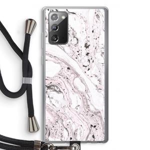 CaseCompany Mengelmoes: Samsung Galaxy Note 20 / Note 20 5G Transparant Hoesje met koord