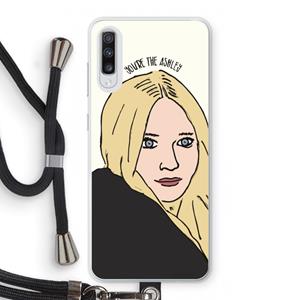 CaseCompany Ashley: Samsung Galaxy A70 Transparant Hoesje met koord