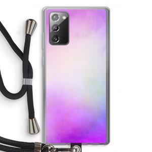 CaseCompany Clouds pastel: Samsung Galaxy Note 20 / Note 20 5G Transparant Hoesje met koord