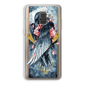 CaseCompany Golden Raven: Samsung Galaxy A8 (2018) Transparant Hoesje