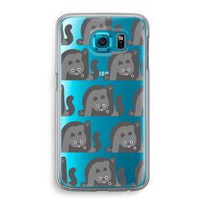 CaseCompany Cats: Samsung Galaxy S6 Transparant Hoesje