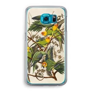CaseCompany Carolinaparkiet: Samsung Galaxy S6 Transparant Hoesje