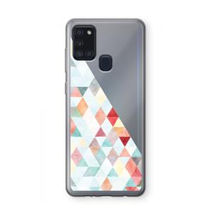 CaseCompany Gekleurde driehoekjes pastel: Samsung Galaxy A21s Transparant Hoesje