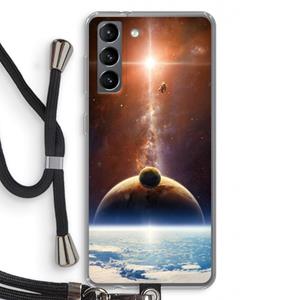 CaseCompany Omicron 2019: Samsung Galaxy S21 Transparant Hoesje met koord