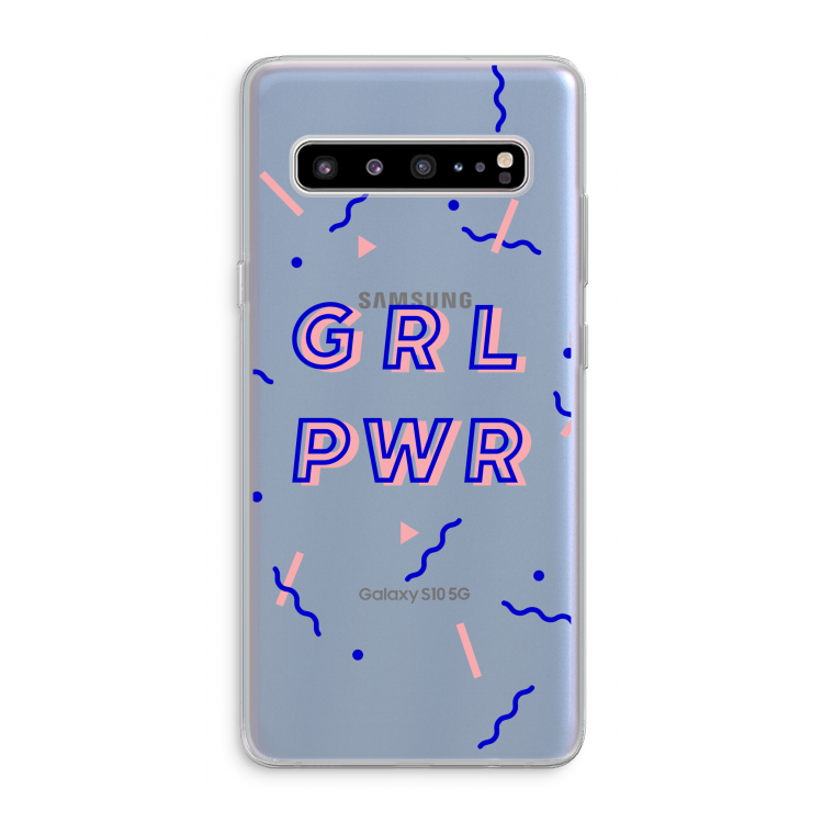 CaseCompany GRL PWR: Samsung Galaxy S10 5G Transparant Hoesje