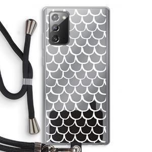 CaseCompany Dakpannetjes: Samsung Galaxy Note 20 / Note 20 5G Transparant Hoesje met koord
