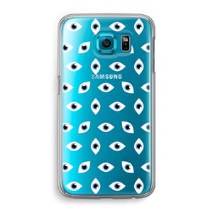 CaseCompany Eyes pattern: Samsung Galaxy S6 Transparant Hoesje