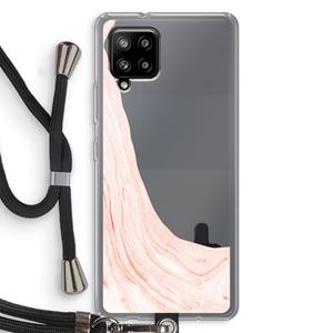 CaseCompany Peach bath: Samsung Galaxy A42 5G Transparant Hoesje met koord