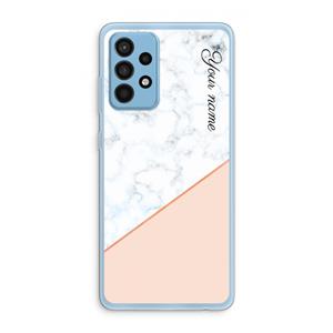 CaseCompany Marmer in stijl: Samsung Galaxy A52 Transparant Hoesje
