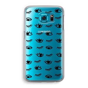 CaseCompany Eye pattern #2: Samsung Galaxy S6 Transparant Hoesje