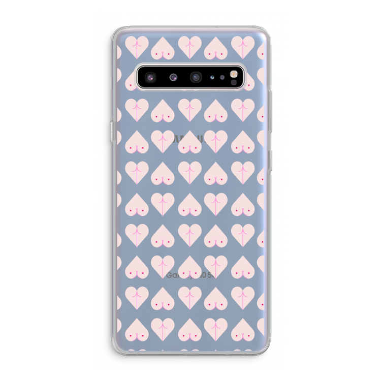 CaseCompany Ass 'n Titties: Samsung Galaxy S10 5G Transparant Hoesje