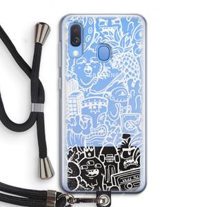 CaseCompany Vexx Mixtape #2: Samsung Galaxy A40 Transparant Hoesje met koord