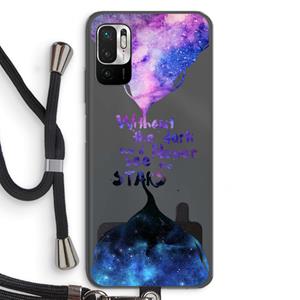 CaseCompany Stars quote: Xiaomi Redmi Note 10 5G Transparant Hoesje met koord