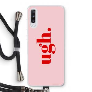 CaseCompany Ugh: Samsung Galaxy A70 Transparant Hoesje met koord